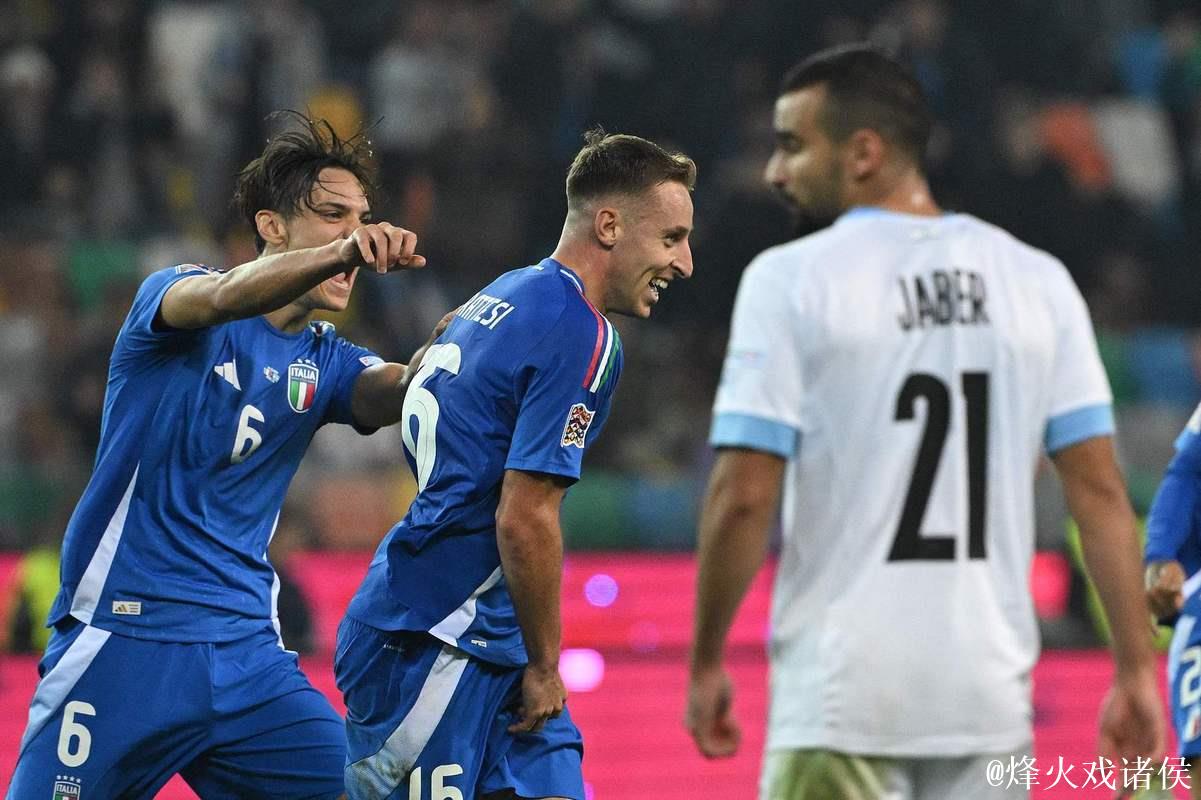 欧国联-迪洛伦佐双响炮 意大利4-1大胜以色列